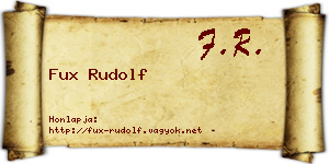 Fux Rudolf névjegykártya